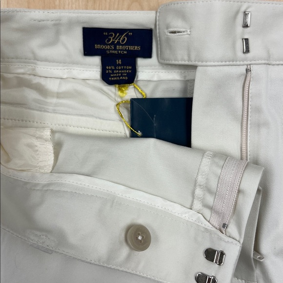 New Brooks Brothers 346 Stretch Light Khaki Chino Neutral Straight Skirt 14 - Picture 2 of 6